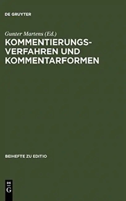 Buy Kommentierungsverfahren und Kommentarformen (English, Gunter Martens) — BookShops.in