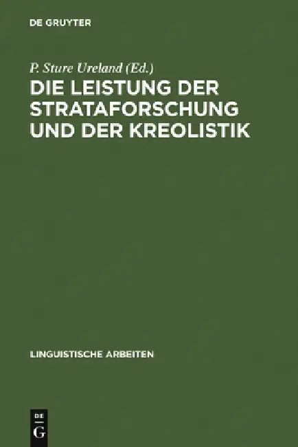 Buy Die Leistung Der Strataforschung Und Der Kreolistik (English, P. Sture Ureland) — BookShops.in