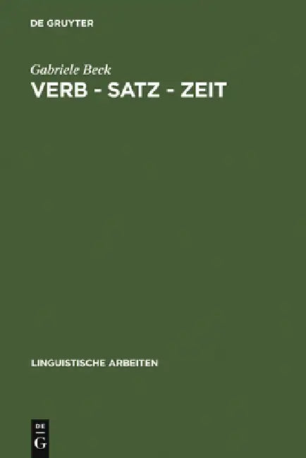 Buy Verb - Satz - Zeit (English, Gabriele Beck) — BookShops.in