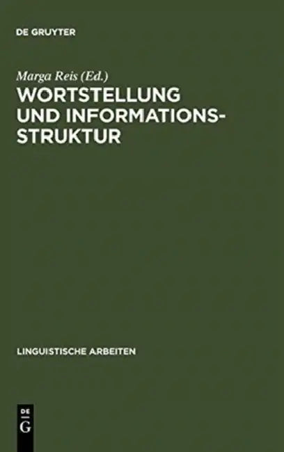 Buy Wortstellung und Informationsstruktur (English, Marga Reis) — BookShops.in