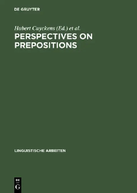 Buy Perspectives on Prepositions (English, Hubert Cuyckens | Günter Radden) — BookShops.in