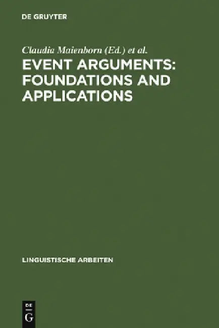 Buy Event Arguments (English, Claudia Maienborn) — BookShops.in