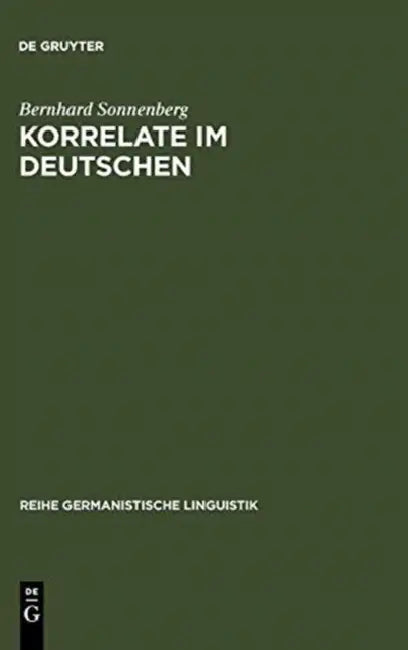 Buy Korrelate im Deutschen (English, Bernhard Sonnenberg) — BookShops.in