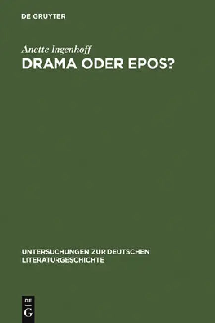 Buy Drama oder Epos? (English, Anette Ingenhoff) — BookShops.in