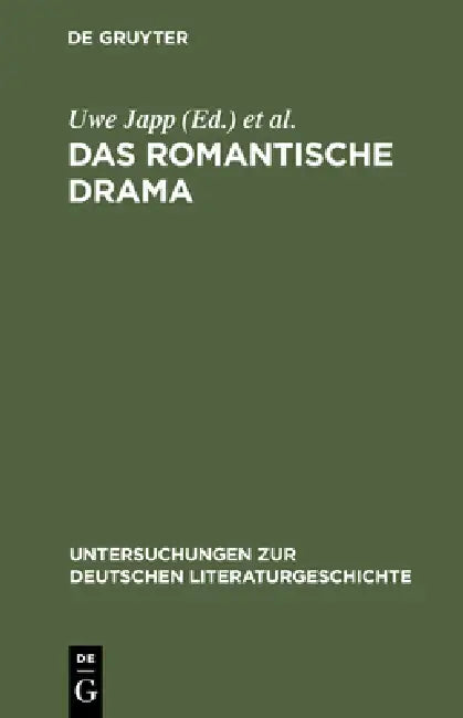 Buy Das romantische Drama (English, Uwe Japp | Stefan Scherer | Claudia Stockinger) — BookShops.in