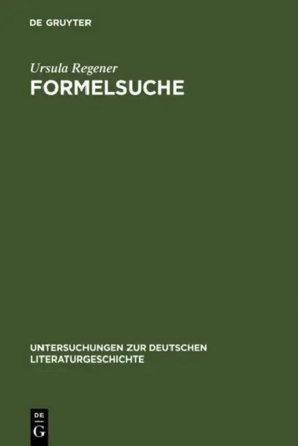 Buy Formelsuche (English, Ursula Regener) — BookShops.in