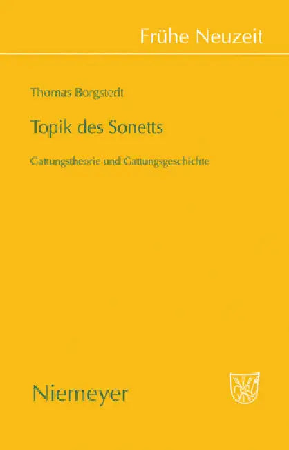 Buy Topik des Sonetts (English, Thomas Borgstedt) — BookShops.in
