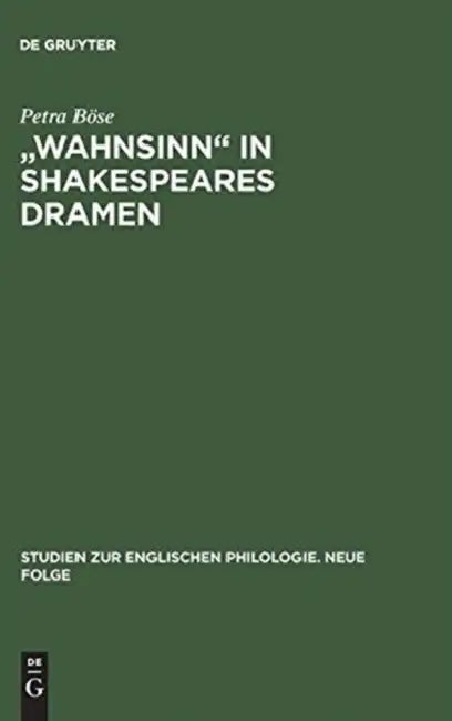 Buy "Wahnsinn" in Shakespeares Dramen (English, Petra Böse) — BookShops.in