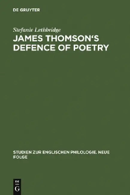Buy James Thomson's Defence of Poetry (English, Stefanie Lethbridge) — BookShops.in