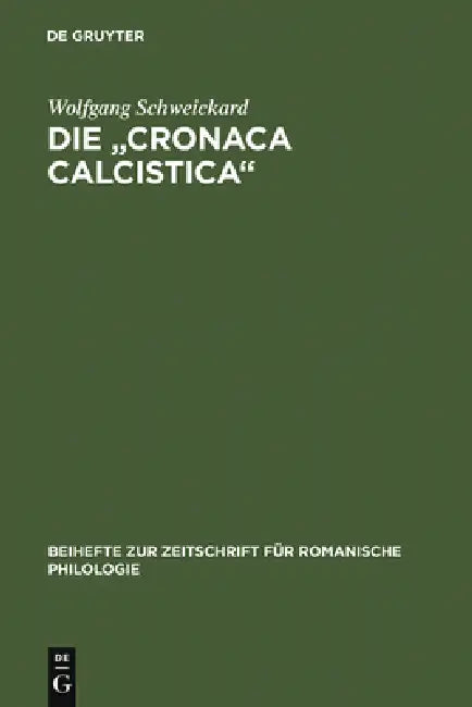 Buy Die "cronaca calcistica" (English, Wolfgang Schweickard) — BookShops.in