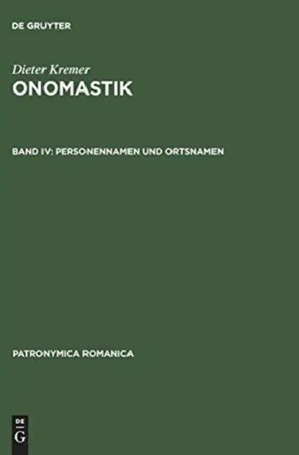 Buy Onomastik, Band IV, Personennamen und Ortsnamen (English, Thorsten Andersson) — BookShops.in