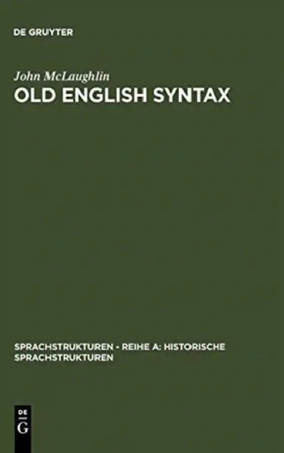 Buy Old English Syntax (English, John McLaughlin) — BookShops.in