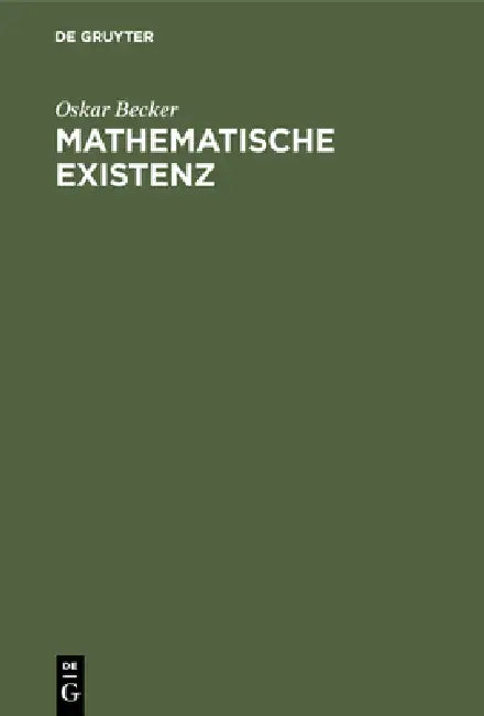 Buy Mathematische Existenz (English, Oskar Becker) — BookShops.in
