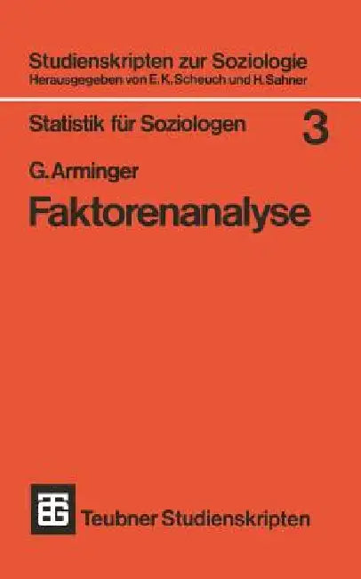 Buy Faktorenanalyse (English, G. Arminger) — BookShops.in