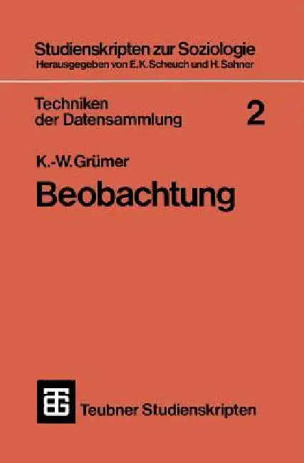 Buy Techniken Der Datensammlung 2 (English, K. -W Grümer) — BookShops.in