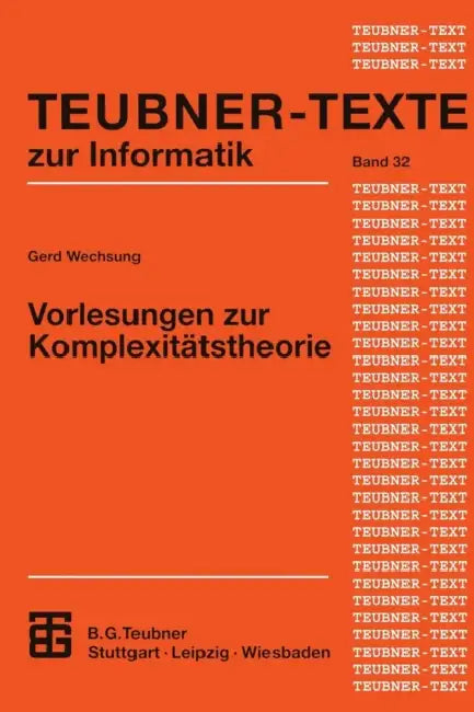 Buy Vorlesungen Zur Komplexitätstheorie (English, Gerd Wechsung) — BookShops.in
