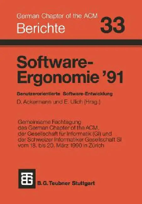 Software-Ergonomie '91 (English, Ackermann | Ulich)