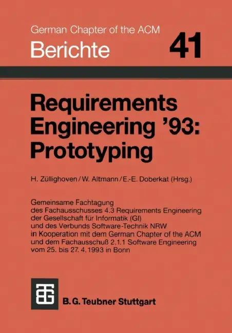 Buy Requirements Engineering '93 (English, Züllighoven | Altmann | Doberkat) — BookShops.in