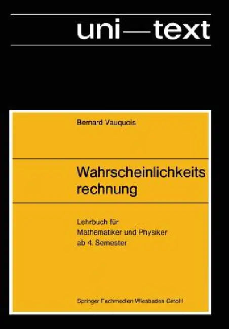 Buy Wahrscheinlichkeitsrechnung (English, Bernard Vauquois) — BookShops.in