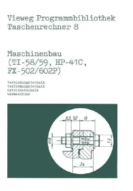 Buy Maschinenbau (Ti-58/59, Hp-41 C, Fx-502/602 P) (English, Helmut Alt | Harald Schumny) — BookShops.in
