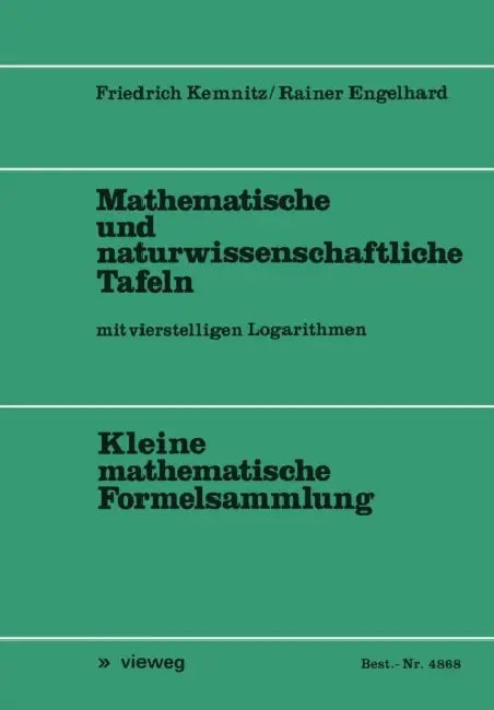 Buy Mathematische Und Naturwissenschaftliche Tafeln (English, Friedrich Kemnitz | Rainer Engelhard) — BookShops.in