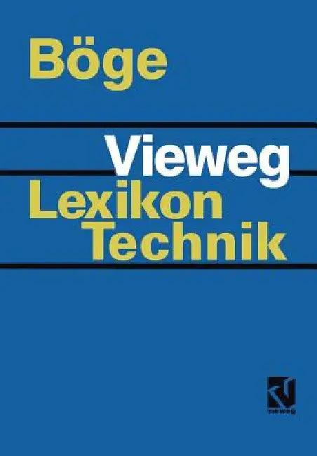 Vieweg Lexikon Technik (English, Alfred Böge)