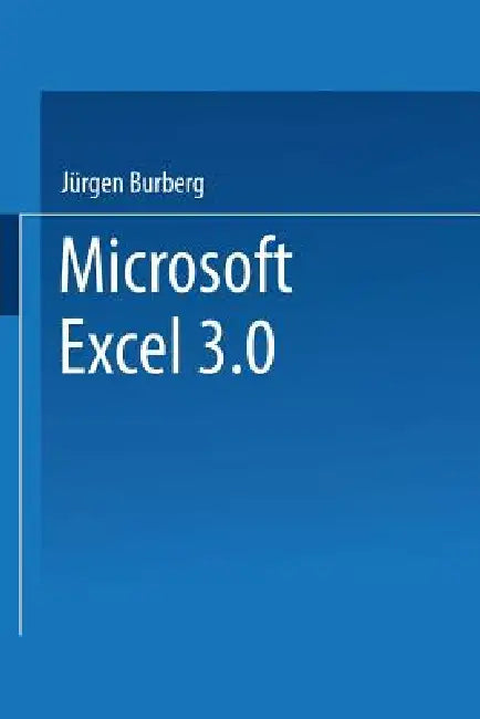 Buy Microsoft(r) Excel 3. 0 (English, Jürgen Burberg) — BookShops.in