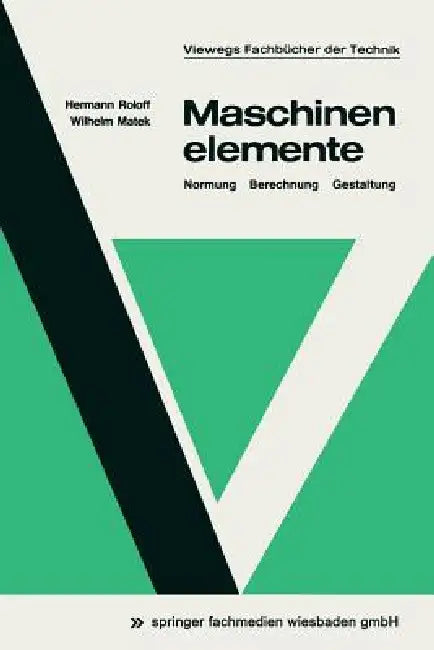 Maschinenelemente (English, Hermann Roloff)