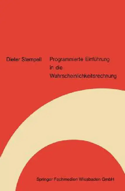Buy Programmierte Einführung in Die Wahrscheinlichkeitsrechnung (English, Dieter Stempell) — BookShops.in