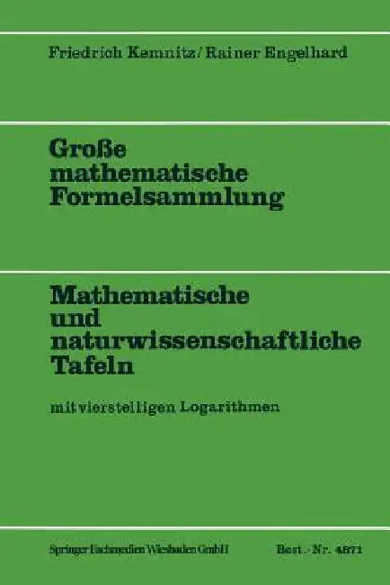 Buy Große Mathematische Formelsammlung (English, Friedrich Kemnitz) — BookShops.in