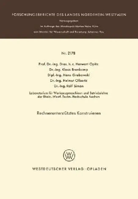 Rechnerunterstütztes Konstruieren (English, Herwart Opitz)