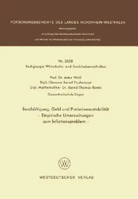 Buy Beschäftigung, Geld Und Preisniveaustabilität (English, Artur Woll) — BookShops.in