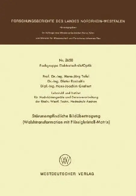 Störunempfindliche Bildübertragung (English, Hans Jörg Tafel)