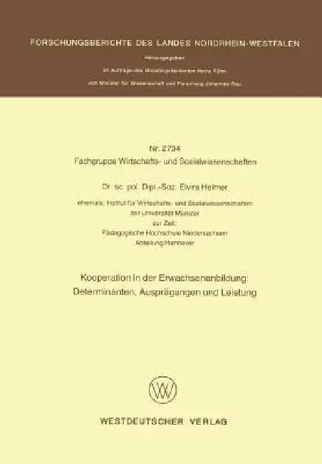 Buy Kooperation in Der Erwachsenenbildung (English, Elvira Helmer) — BookShops.in