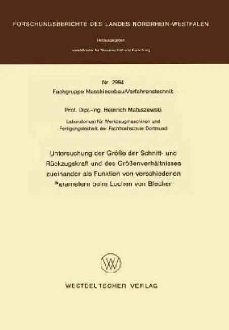 Buy Untersuchung Der Größe Der Schnitt- Und Rückzugskraft Und Des Größenverhältnisses Zueinander ALS Fun (English, Heinrich Matuszewski) — BookShops.in
