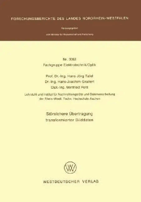 Störsichere Übertragung Transformierter Bilddaten (English, Hans Jörg Tafel)
