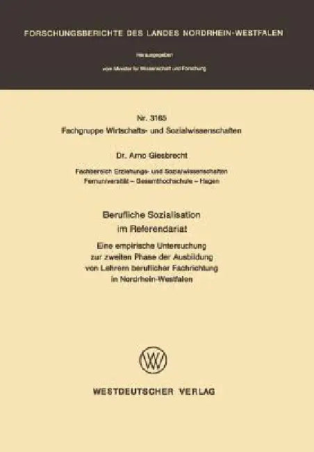 Berufliche Sozialisation Im Referendariat (English, Arno Giesbrecht)