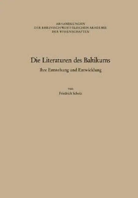 Buy Die Literaturen Des Baltikums (English, Friedrich Scholz) — BookShops.in