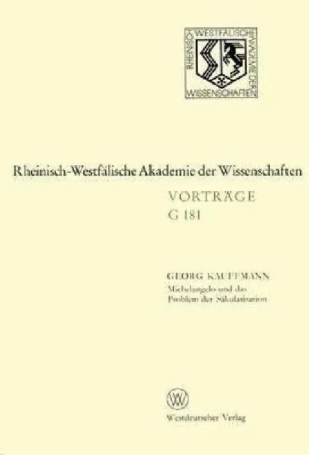 Buy Michelangelo Und Das Problem Der Säkularisation (English, Georg Kauffmann) — BookShops.in