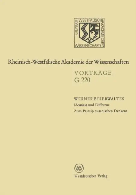 Buy Identität Und Differenz. Zum Prinzip Cusanischen Denkens (English, Werner Beierwaltes) — BookShops.in
