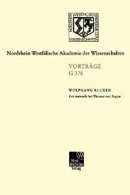 Buy Lex Naturalis Bei Thomas Von Aquin (English, Wolfgang Kluxen) — BookShops.in