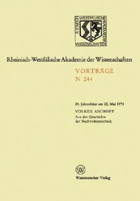 Aus Der Geschichte Der Nachrichtentechnik (English, Volker Aschoff)