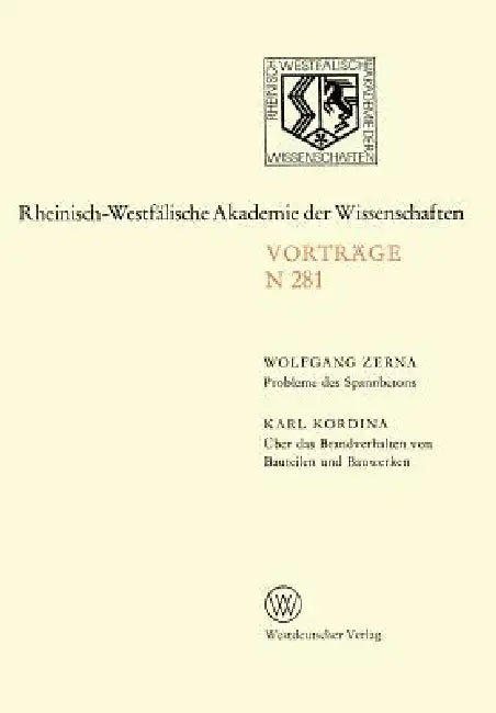 Buy Probleme Des Spannbetons. Über Das Brandverhalten Von Bauteilen Und Bauwerken (English, Wolfgang Zerna) — BookShops.in