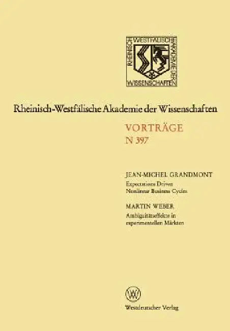 Buy Rheinisch-Westfälische Akademie Der Wissenschaften (English, Jean-Michel Grandmont) — BookShops.in