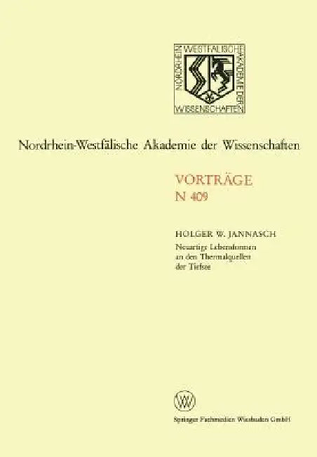 Buy Neuartige Lebensformen an Den Thermalquellen Der Tiefsee (English, Holger W. Jannasch) — BookShops.in