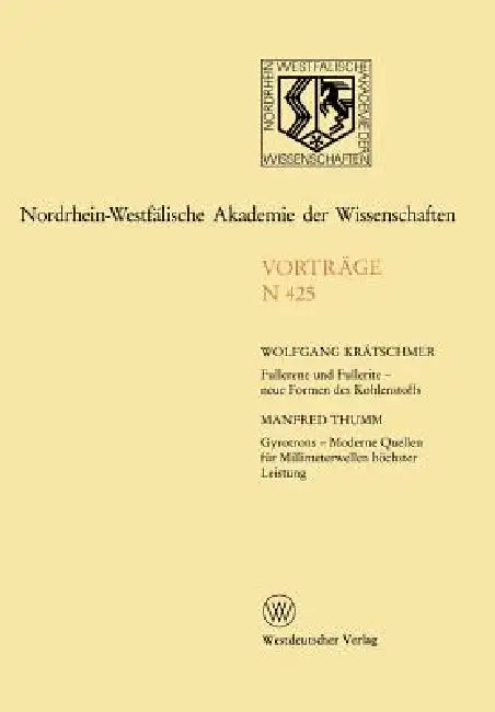 Nordrhein-Westfälische Akademie Der Wissenschaften (English, Wolfgang Kratschmer)