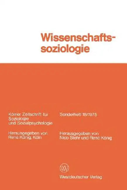 Buy Wissenschaftssoziologie (English, Nico Stehr | René König) — BookShops.in