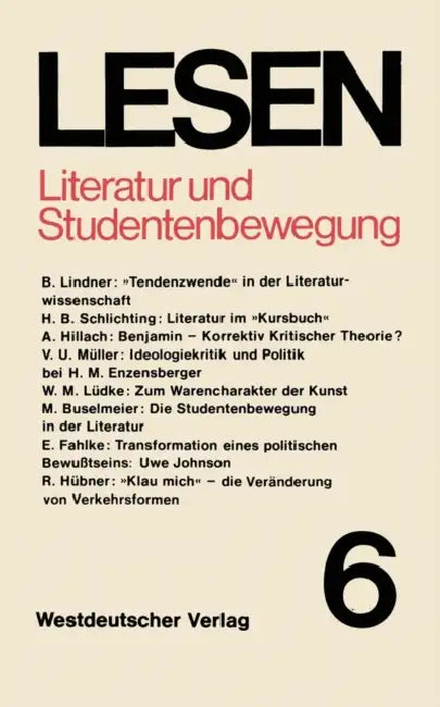 Buy Literatur Und Studentenbewegung (English, W. Martin) — BookShops.in