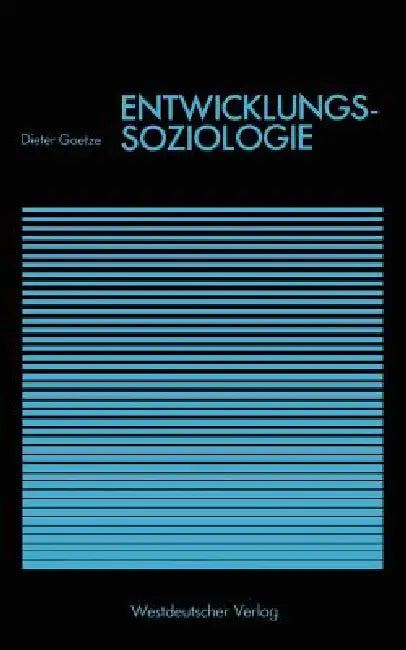 Buy Entwicklungssoziologie (English, Dieter Goetze) — BookShops.in