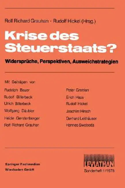 Krise Des Steuerstaats? (English, Rolf Richard Grauhan | Rudolf Hickel)